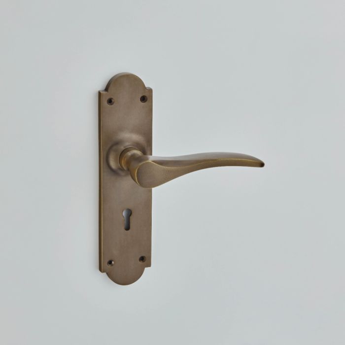 Croft Hardware Oxford Door Handle on Backplate - Pair