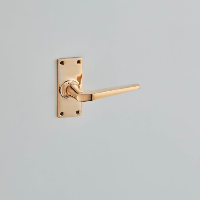 Croft Hardware Brockton Door Handle on Short Backplate - Pair