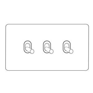Heritage Brass Vintage Range Aged Pewter, XAP - 3 Gang Stockholm Toggle