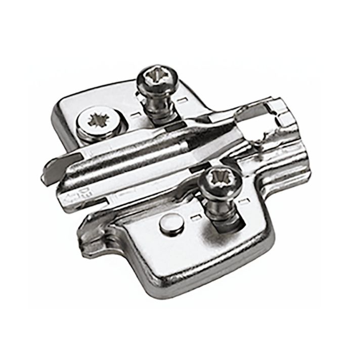 Hettich 0mm Height Adjustable Mount Plate with Euro Screws