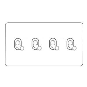 Heritage Brass Vintage Range Aged Pewter, XAP - 4 Gang Stockholm Toggle