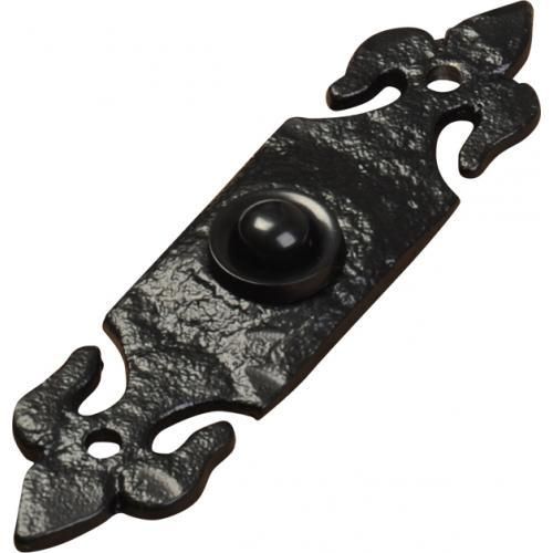 Kirkpatrick Fleur De Lys Bell Push - Black Rocker Switch