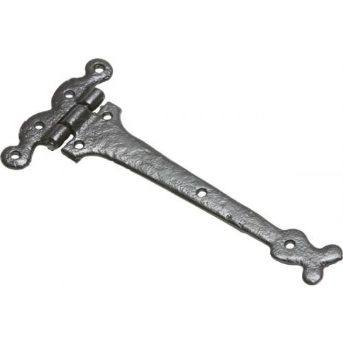 Kirkpatrick Curled End Tee Hinge - Black Antique - 8 Inch