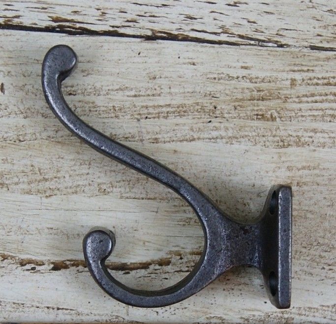 Cottingham - Volute Hat and Coat Hook - Antique Iron