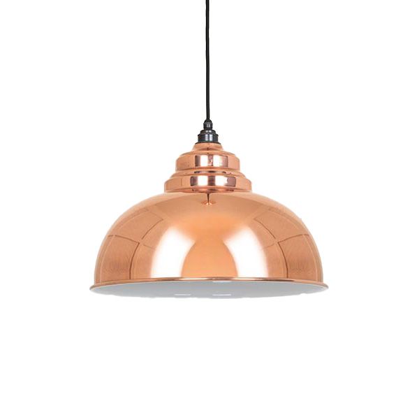 From The Anvil - White Gloss Harborne Pendant - Copper