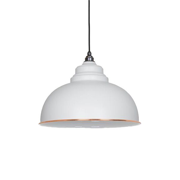 From The Anvil - White Gloss Harborne Pendant - Flock