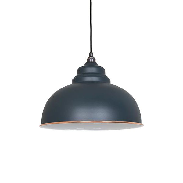 From The Anvil - White Gloss Harborne Pendant - Soot