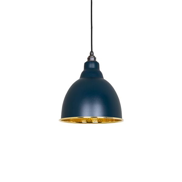 From The Anvil - Hammered Brass Brindley Pendant - Dusk