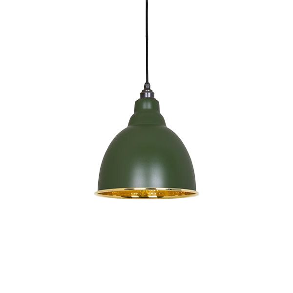 From The Anvil - Hammered Brass Brindley Pendant - Heath