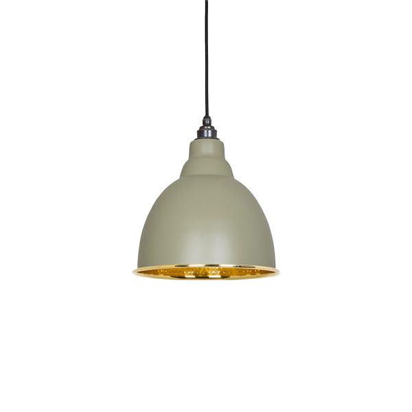 From The Anvil - Hammered Brass Brindley Pendant - Tump