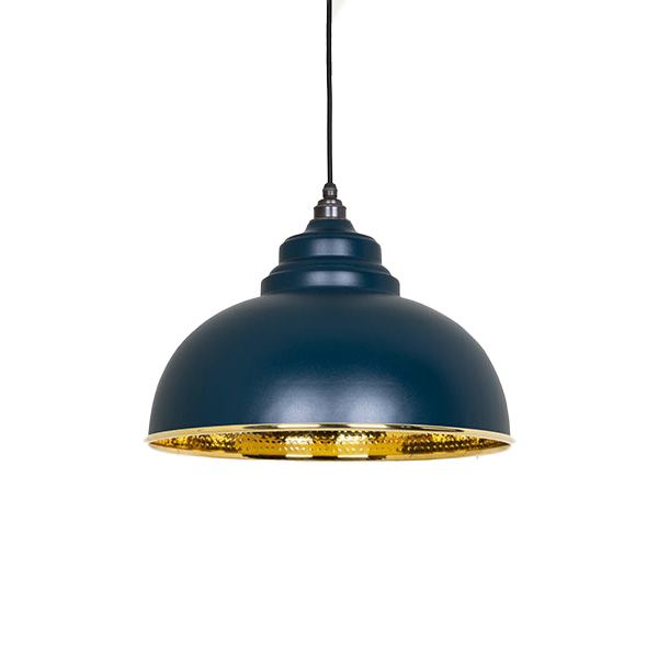 From The Anvil - Hammered Brass Harborne Pendant - Dusk