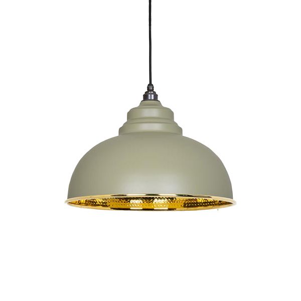 From The Anvil - Hammered Brass Harborne Pendant - Tump