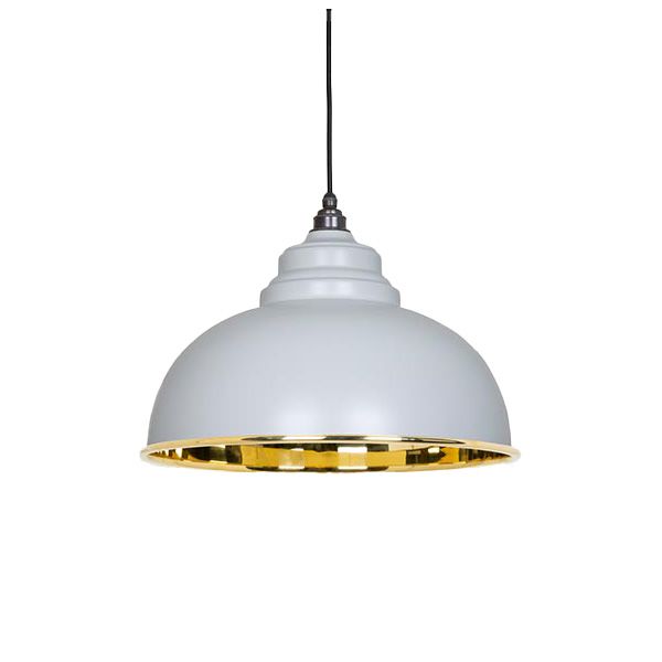 From The Anvil - Smooth Brass Harborne Pendant - Birch