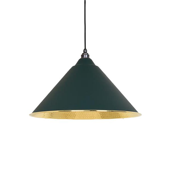 From The Anvil - Hammered Brass Hockley Pendant - Dingle