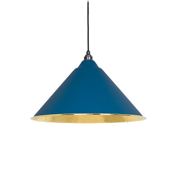 From The Anvil - Hammered Brass Hockley Pendant - Upstream