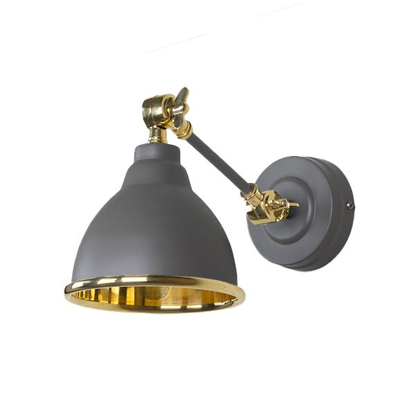 From The Anvil - Smooth Brass Brindley Wall Light - Bluff