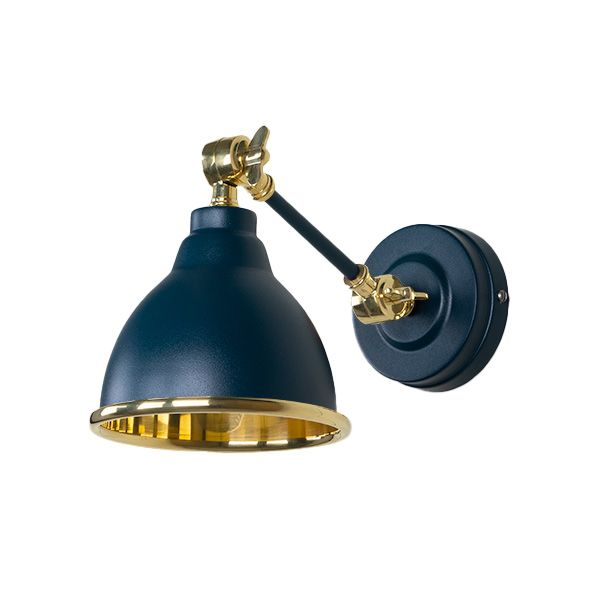 From The Anvil - Smooth Brass Brindley Wall Light - Dusk