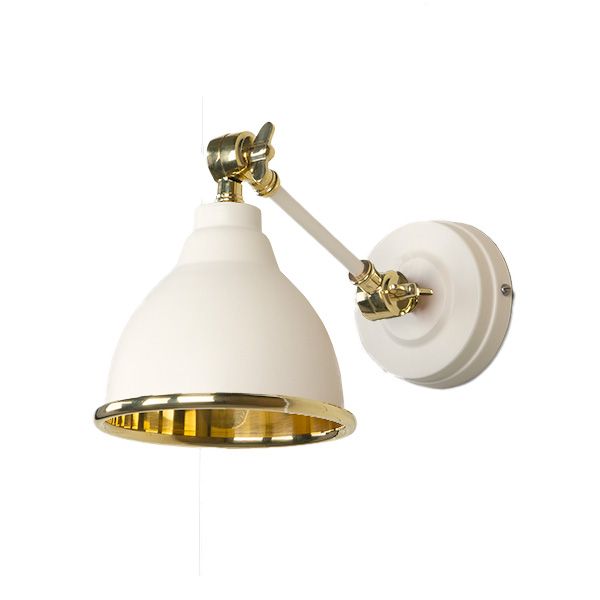 From The Anvil - Smooth Brass Brindley Wall Light - Teasel