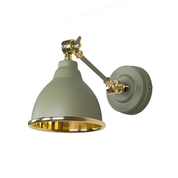 From The Anvil - Smooth Brass Brindley Wall Light - Tump