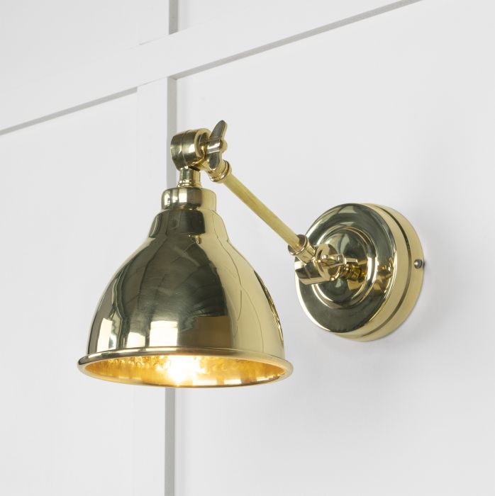 From the Anvil Hammered Brass Brindley Wall Light