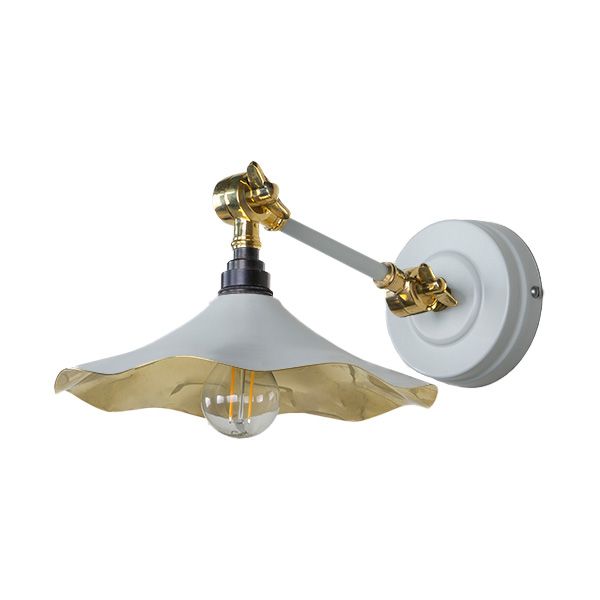 From The Anvil - Smooth Brass Flora Wall Light - Birch