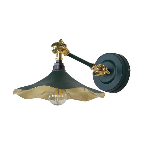 From The Anvil - Smooth Brass Flora Wall Light - Dingle