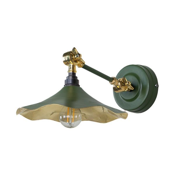 From The Anvil - Smooth Brass Flora Wall Light - Heath