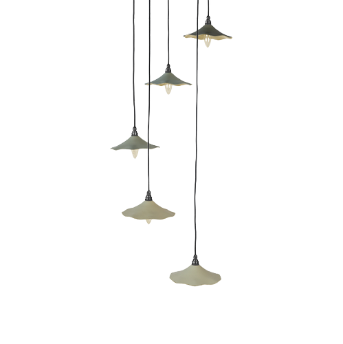 From The Anvil - Smooth Brass Flora Cluster Pendant - Tump