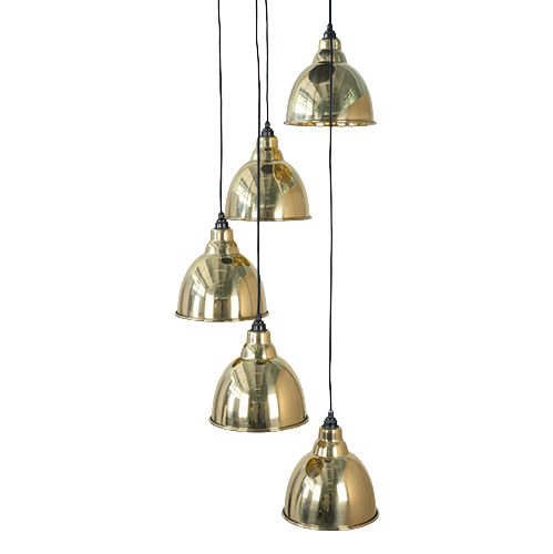 From The Anvil - Brindley Cluster Pendant - Smooth Brass