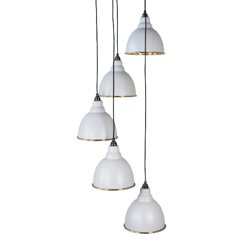 From The Anvil - Smooth Brass Brindley Cluster Pendant - Birch