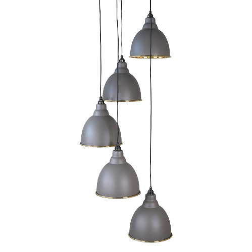 From The Anvil - Smooth Brass Brindley Cluster Pendant - Bluff