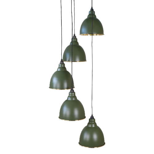 From The Anvil - Smooth Brass Brindley Cluster Pendant - Heath