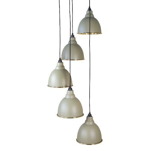 From The Anvil - Smooth Brass Brindley Cluster Pendant - Tump