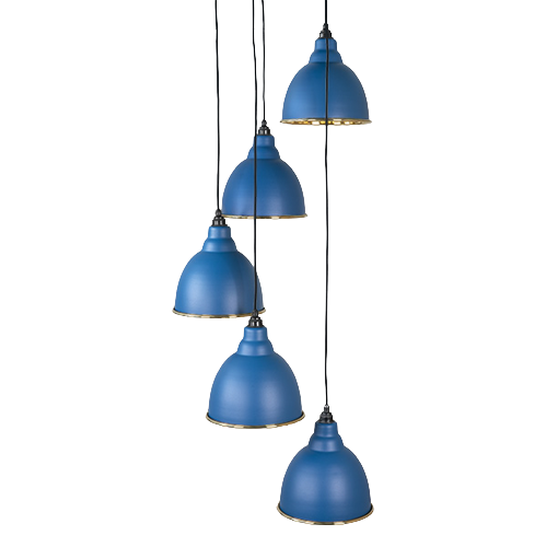 From The Anvil - Smooth Brass Brindley Cluster Pendant - Upstream