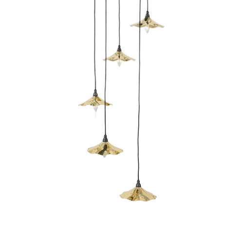 From The Anvil - Flora Cluster Pendant - Smooth Brass