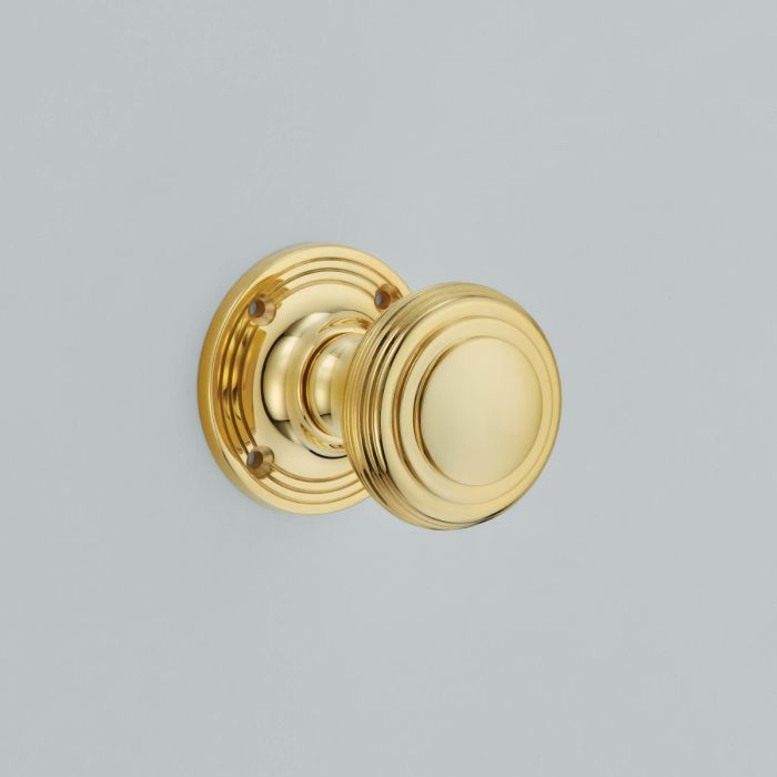 Croft Hardware Reeded Stepped Cushion Mortice Door Knob - Pair