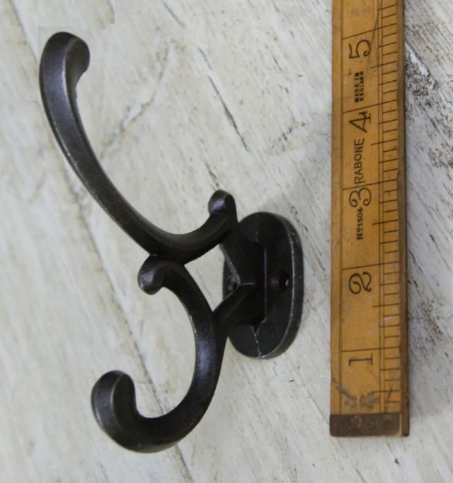Cottingham - Addison Double Coat Hook - Antique Iron 
