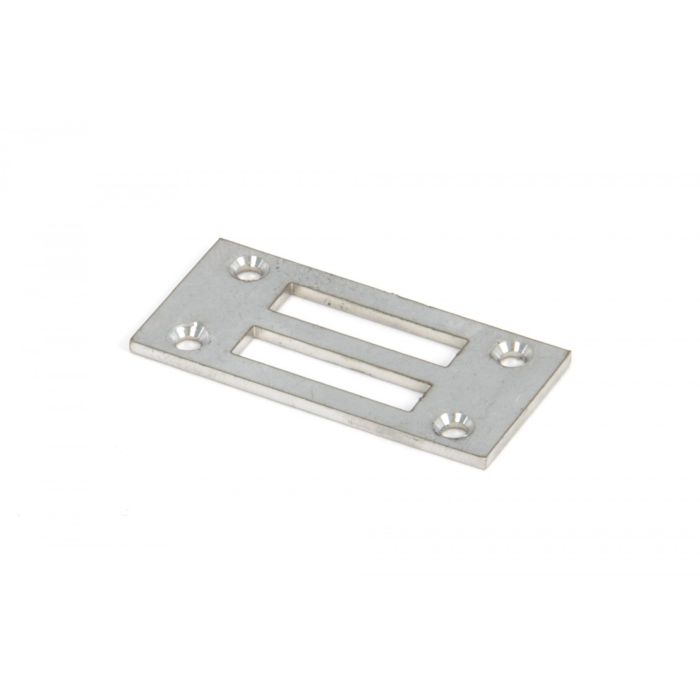 From The Anvil - Window Lock Ventable Keep Plate - Satin Stainless Steel