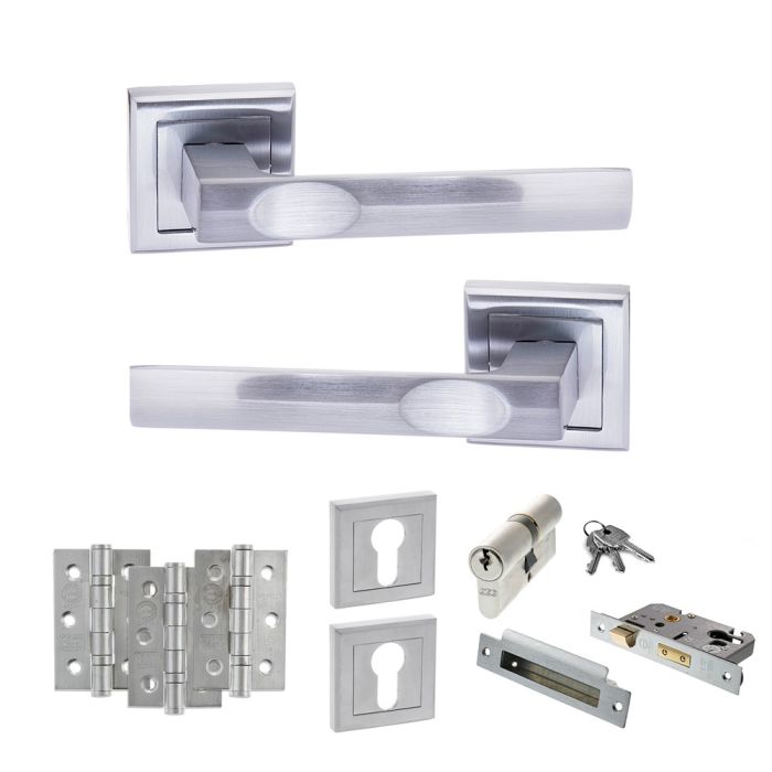 Atlantic Hardware STATUS Kansas Door Handle Pack - Euro Lock Set