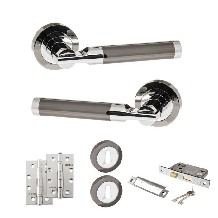Atlantic Hardware STATUS Dakota Door Handle Pack - 3 Lever Lock Set