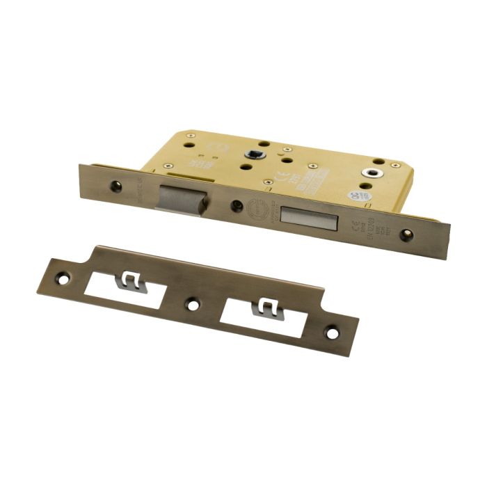 Atlantic Hardware DIN Heavy Duty Bathroom Lock Single Turn 60mm Backset
