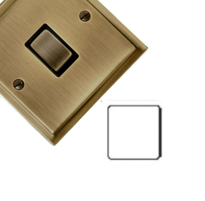 Heritage Elite Antique Brass Stepped Plate1 & 2 Gang Blanking Plates S91.931-s91.932