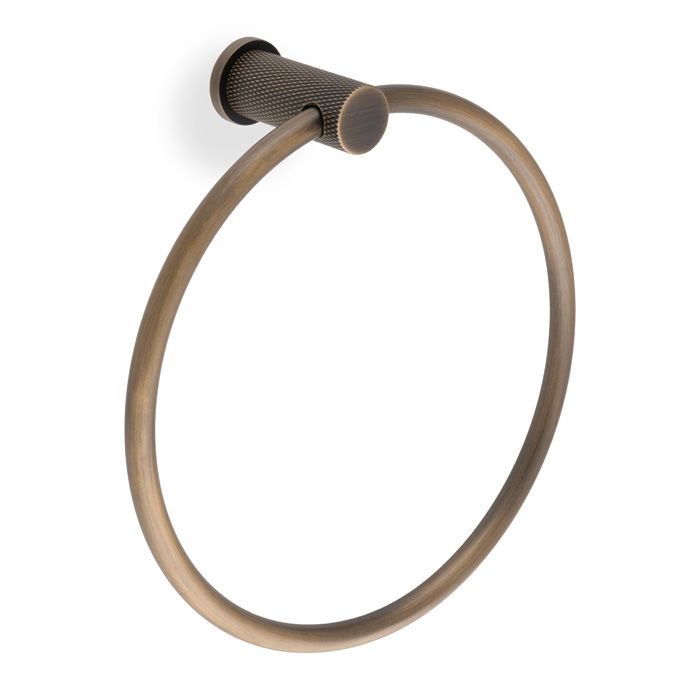 Alexander & Wilks Brunel Diamond Knurled Towel Ring