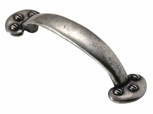 Second Nature - Mathon Cupboard Handle - Solid Pewter - Centres 96mm