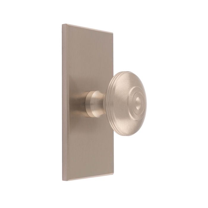 Carlisle Brass Anderson Cupboard Knob on Rectangular Backplate