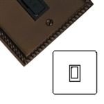 M.Marcus Heritage Brass - Contractor Rope Edge Plate - 1 Gang Rocker Switch (6 Amp) - Georgian Bronze