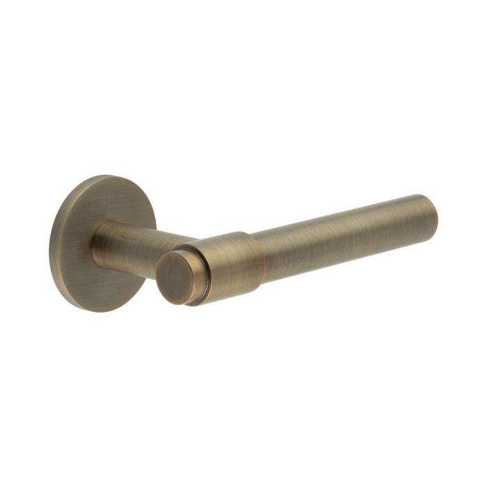 Frelan CR-103 Antique Brass Sprung Round Rose Door Handle