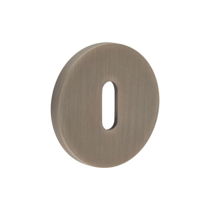 Frelan CR-R10 Antique Brass Standard Keyway Round Rose Escutcheon