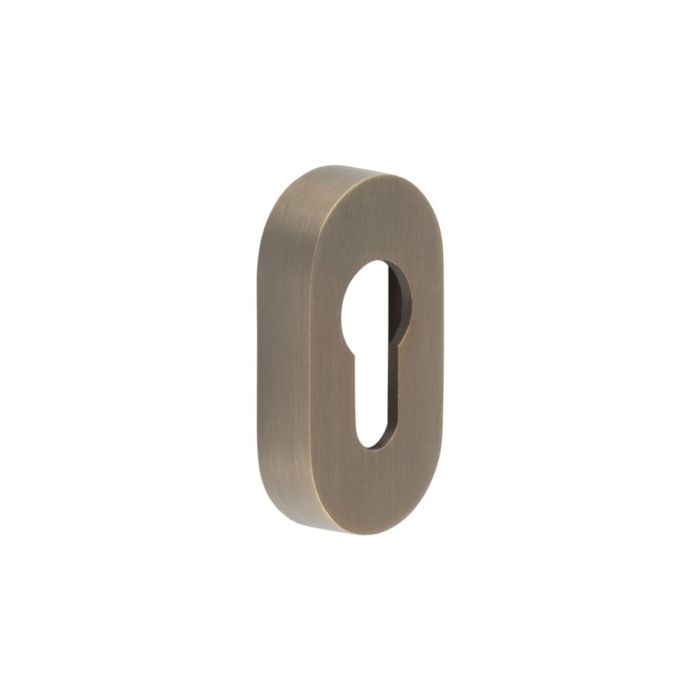 Frelan CRES Oval Antique Brass Euro Escutcheon