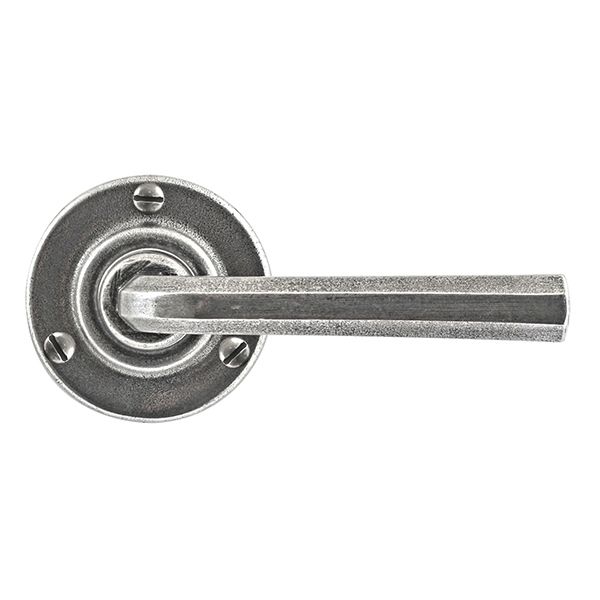 Finesse - Tunstall Door Handle on Rose - Solid Pewter - Pair